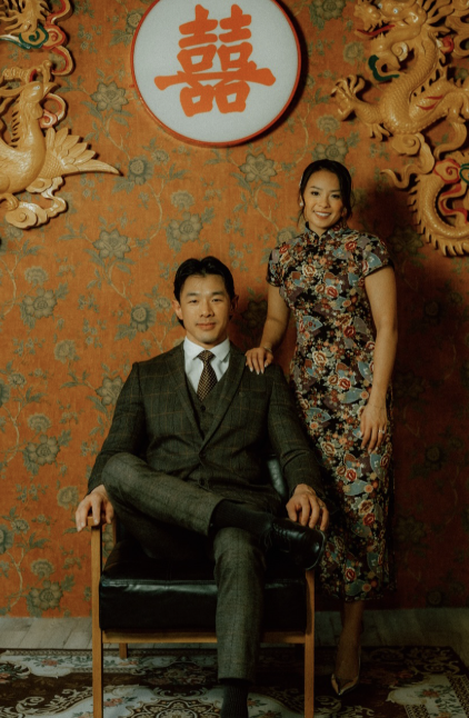 Traditional wedding portrait